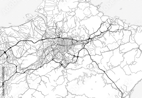 Fotografía Area map of Taipei, Taiwan