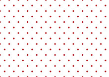 Small Red Polka Dots On White Background Seamless Pattern