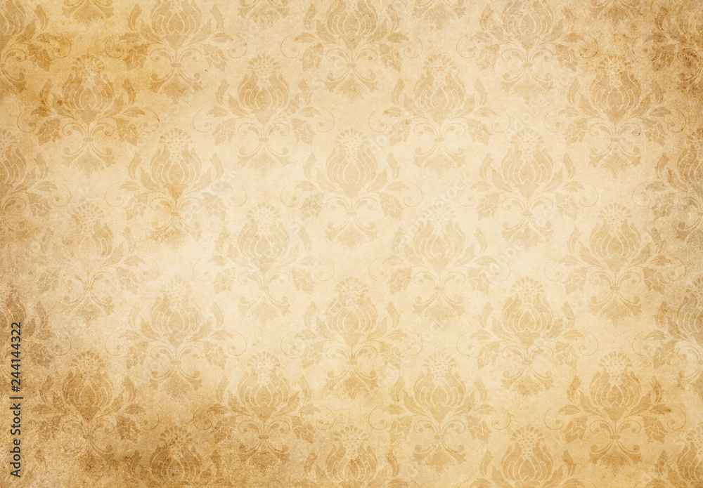 Paper Design Background Vintage paper texture with floral patterns. Stock Photo | Adobe Stock