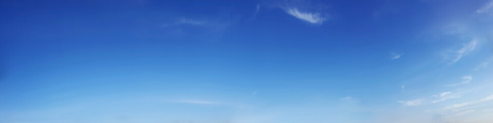 Wall Mural - Panorama sky with cloud on a sunny day. Beautiful cirrus cloud.