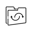 Black line icon for reopen 