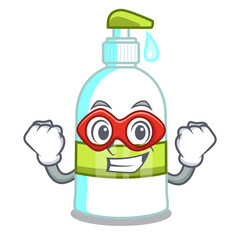 Poster - Super hero liquid soap in a cartoon basket