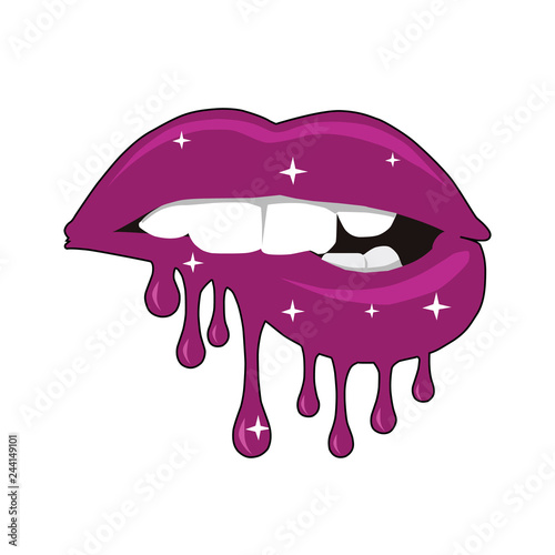 Download dripping lips clipart Stock Vector | Adobe Stock