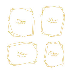 set of geometric golden line minimal frames