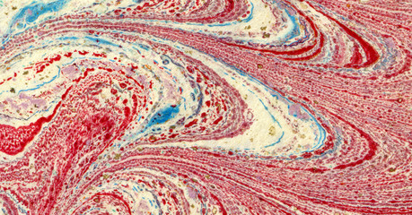 Wall Mural - Abstract chaotic oil painting. Texture and background artistic.