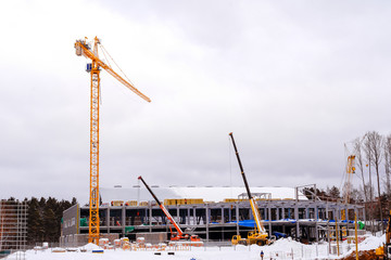 tower crane on construction site