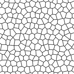 Poster - Background mosaic stained glass window, texture mosaic white polygons