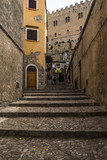 Fototapeta Na drzwi - Stairway to the entrance of Caccamo medieval castle, Sicily, Palermo province, Italy