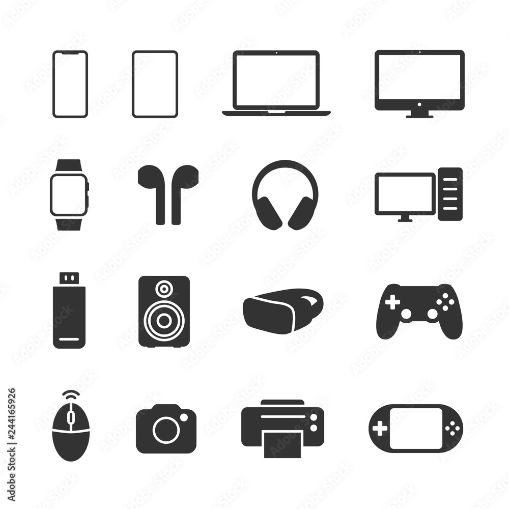 Vector illustration set device icons. Stock Vector | Adobe Stock