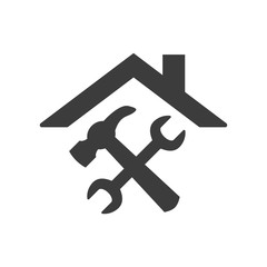 Home repair icon on white background.