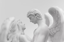 Two Angels Archangels In Love Embracing Like Divine Angelic Eternal Love 