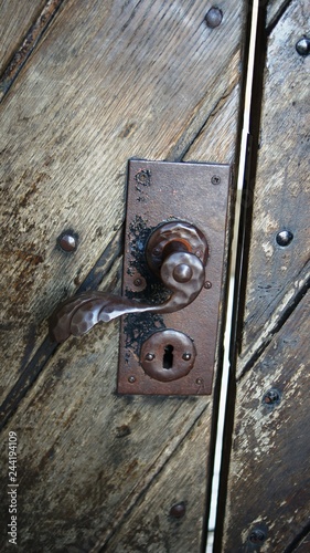 Old Door Handle Door Old Lock Metal Wood Vintage Antique