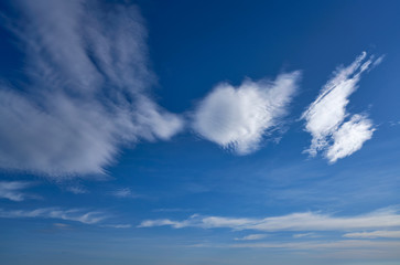 Sticker - Blue sky in summer with white clouds