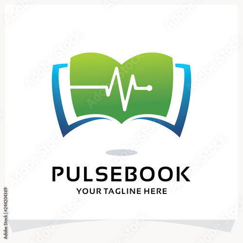 Pulse Book Logo Design Template Inspiration Buy This Stock Vector And Explore Similar Vectors At Adobe Stock Adobe Stock