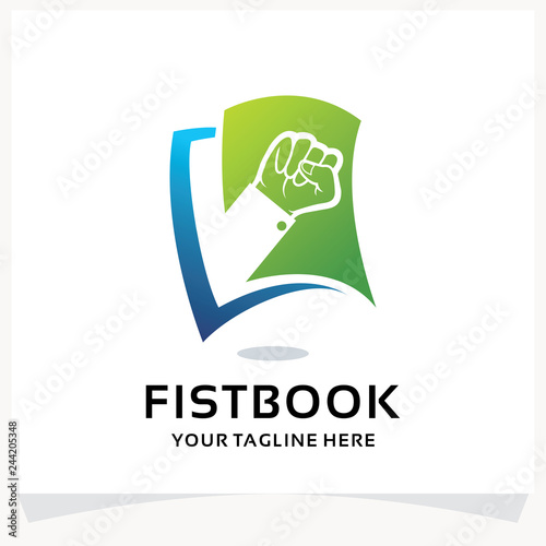 Fist Book Logo Design Template Inspiration Buy This Stock Vector And Explore Similar Vectors At Adobe Stock Adobe Stock