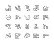 Simple Set of Customs Related Vector Line Icons. Contains such Icons as Declaration, Passport Control, Approve Stamp and more. Editable Stroke. 48x48 Pixel Perfect.