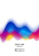 Aufkleber - White Background with Colorful Abstract Sound Wave. Vector Illustration of Rhythm. Banners and Posters Design