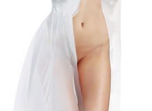 Body In White Dress Isolated