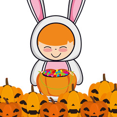 Sticker - Happy kid halloween