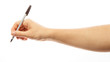 © Fridhelm - Male hand with pen isoleited on white background. Alpha.