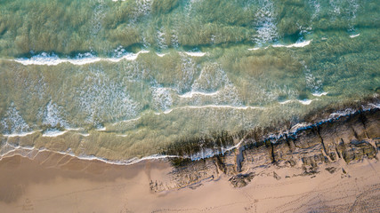 Sticker - aerial view of deserted beach