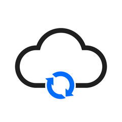 Poster - Update simple cloud icon – stock vector