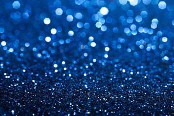 blue and white glitter abstract bokeh background Christmas	