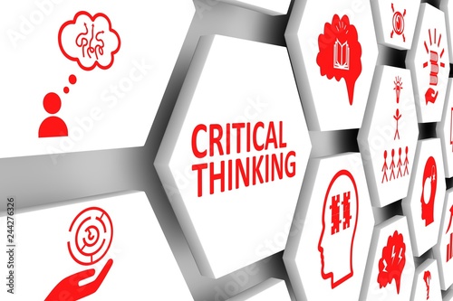 Fotografía CRITICAL THINKING concept cell background 3d illustration