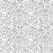 © Skellen - Seamless pattern with elements for Saint Valentines Day or wedding