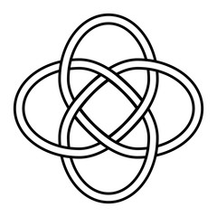 Poster - Celtic knot symbol eternity interconnection of all things, vector sign of luck and infinite love, tattoo logo jewelry infinity