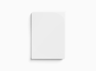 Wall Mural - blank hardcover book mockup on white 3d rendering