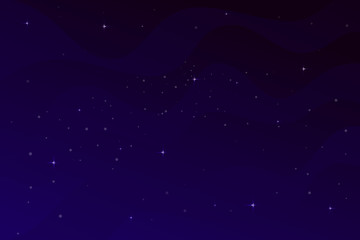 Space flat vector background, planets and stars. Space for your text.