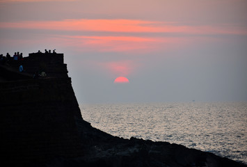 sunset at sea