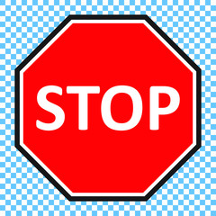 Wall Mural - Stop sign vector