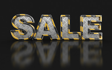 Aufkleber - Metal Sale text. Image with clipping path.