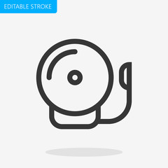Fototapete - Bell alarm ring Icon Editable Stroke Pixel Perfect Vector