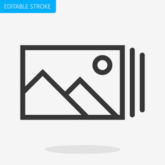 Fototapete - Album Gallery Icon Pixel Perfect Editable Stroke Vector