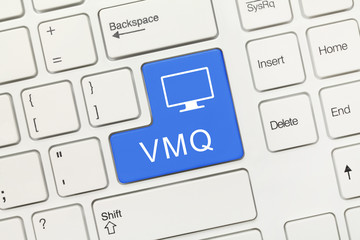 White conceptual keyboard - VMQ (blue key)