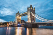 © kbarzycki - Illuminated Tower Bridge right after the sunset