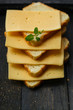 © Alesia Berlezova - cheese, sandwich, mint, bread (delicious snack). Top. Food background