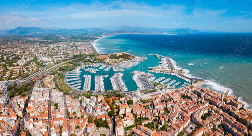Fotomural Antibes aerial panoramic view, France