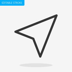 Fototapete - Navigation Icon Pixel Perfect Editable Stroke Vector