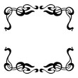 Empty decorative vintage  frame. Art Nouveau style ornamental border for your design