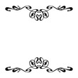 Empty decorative vintage  frame. Art Nouveau style ornamental border for your design