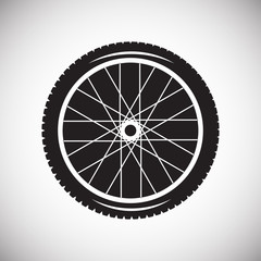 Poster - Wheel icon on white background for graphic and web design, Modern simple vector sign. Internet concept. Trendy symbol for website design web button or mobile app