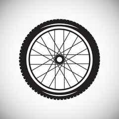 Poster - Wheel icon on white background for graphic and web design, Modern simple vector sign. Internet concept. Trendy symbol for website design web button or mobile app