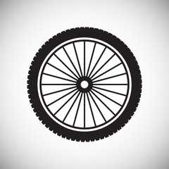Poster - Wheel icon on white background for graphic and web design, Modern simple vector sign. Internet concept. Trendy symbol for website design web button or mobile app