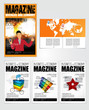 Printing magazine, brochure layout easy to editable