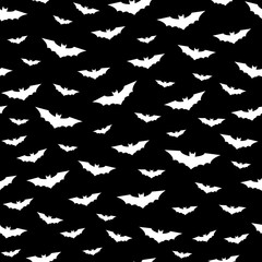 Wall Mural - Flying bats seamless pattern