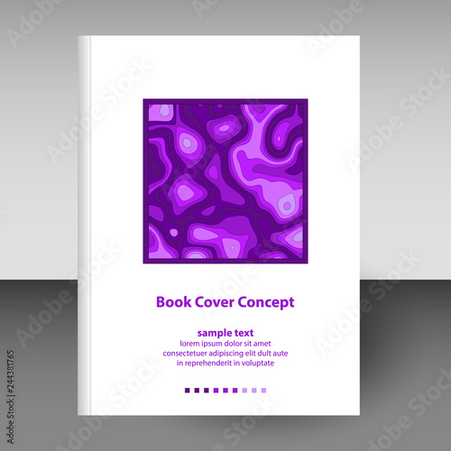 Valokuva vector cover of diary or notebook hardcover - format A4 layout brochure concept